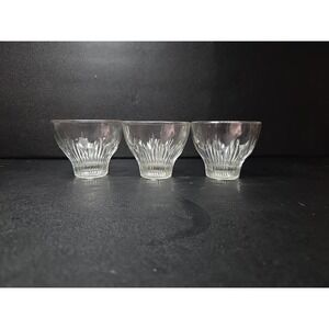 Indiana Glass Co footed cocktail glasses, Cocktailer set Set of 3 1950s Vintage